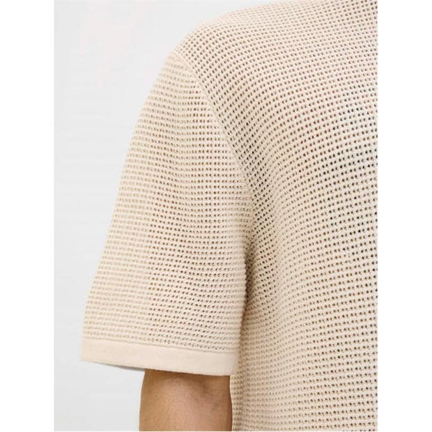 Sea Salt - Jack and Jones - Men's Knitted Crew Sweatshirt