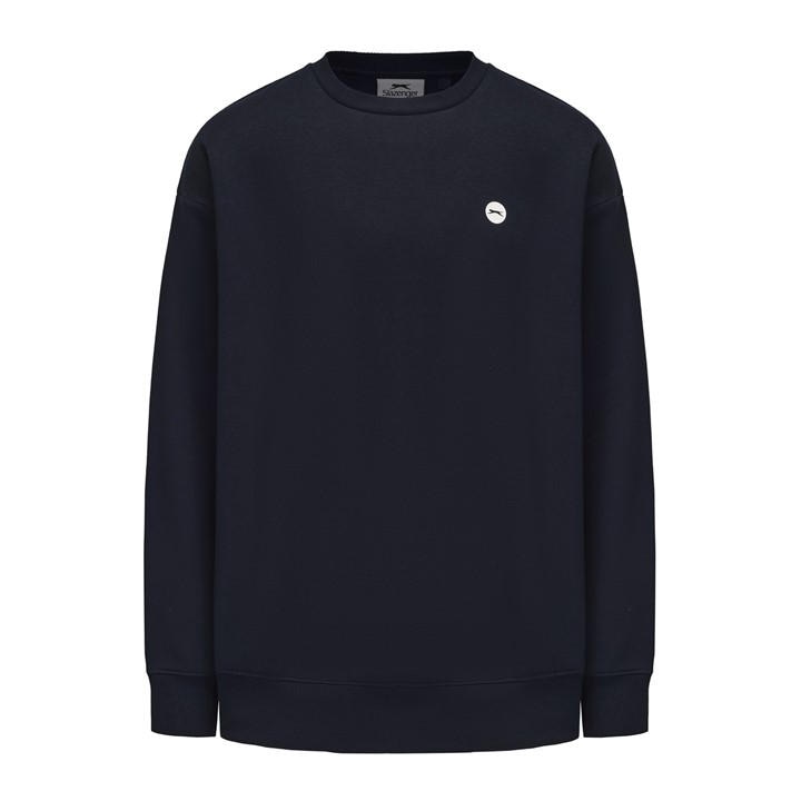 Slazenger Men' Blue Fleece Large Logo Sweater in Size S, Sports Direct