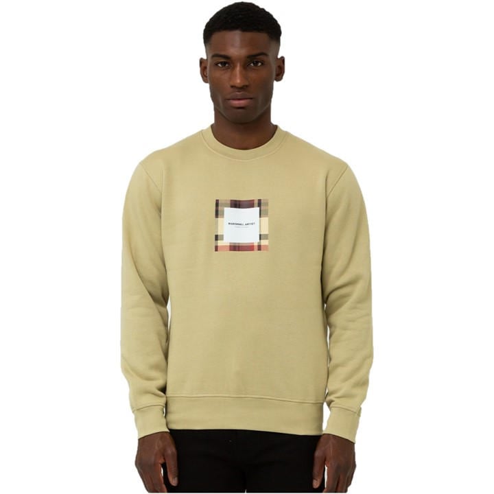 Marshall Artist Men's Cream Carter Crew Sweatshirt in Size XS, Sports Direct