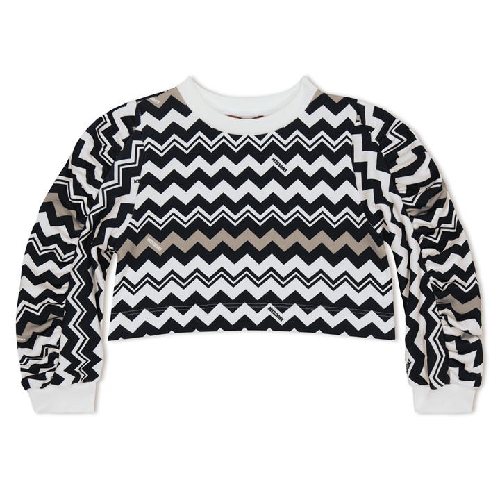Missoni Girls Black Kids' Zigzag Crew Sweatshirt in Size L, Sports Direct