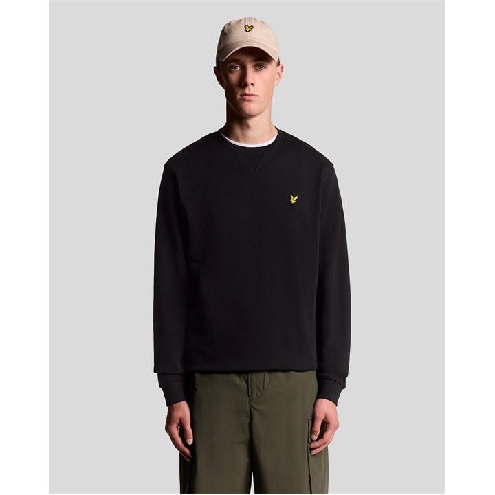 Lyle And Scott Men's Black Lyle & Scott Crew Neck Sweatshirt in Size M, Sports Direct