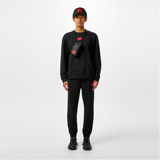 HUGO Men's Diragol212 Sweatshirt - Classic Black Crewneck Sweatshirt For Casual Wear (Size L) - View #7