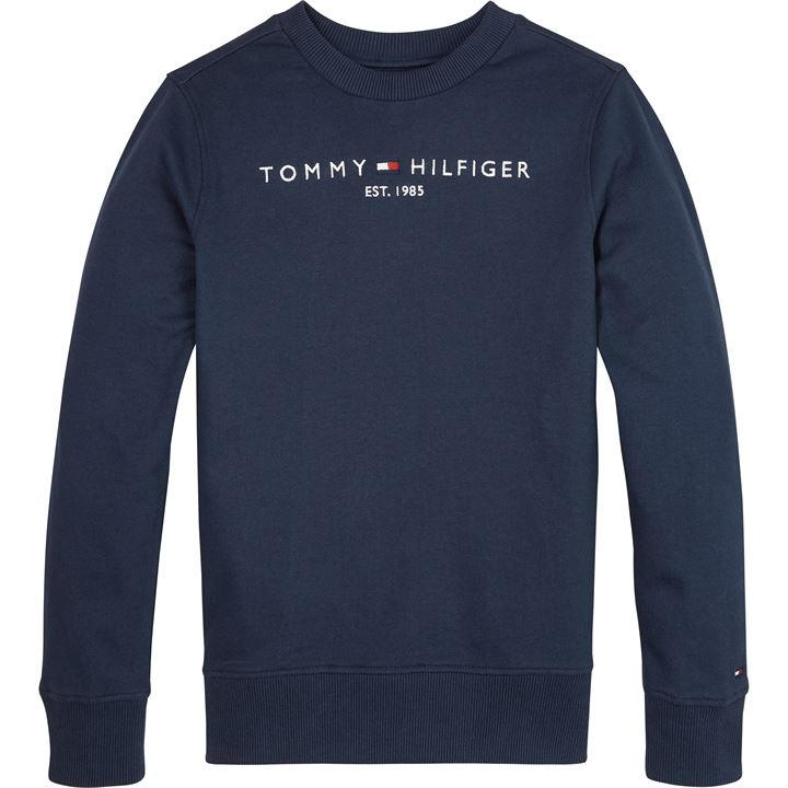 Tommy Hilfiger  Kids Blue Essential Crew Sweatshirt in Size 14 - 16 Years, Sports Direct