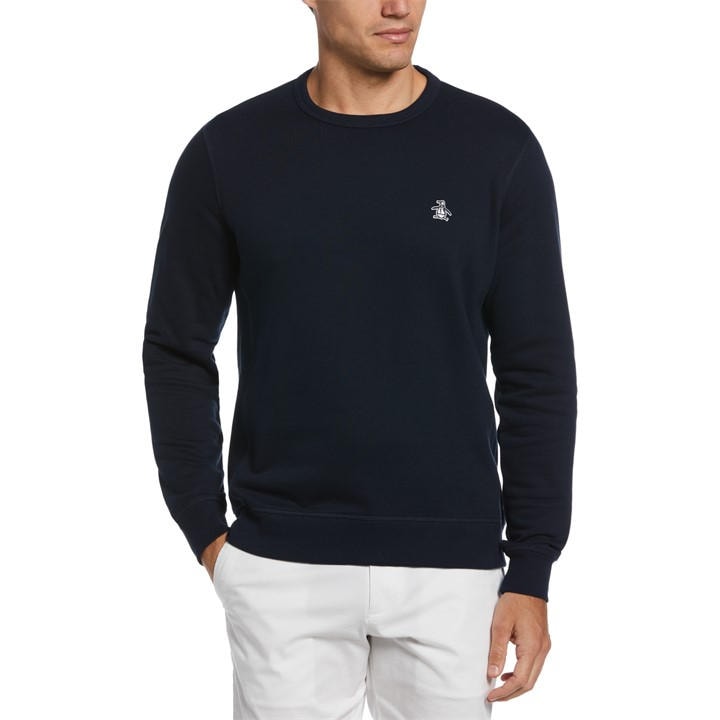 Original Penguin Men's Blue Original Fleece Crew Sweater in Size XS, Sports Direct