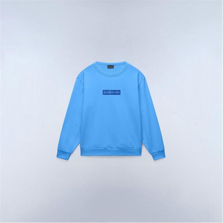 Napapijri Boys Blue Napa Box Logo Crew  in Size 5 - 6 Years, Sports Direct