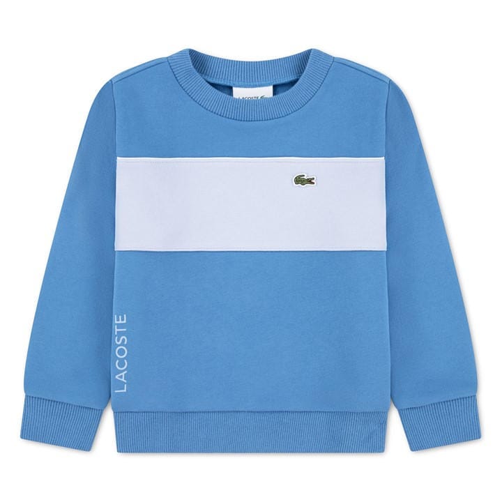 Lacoste Boys Blue Kids' Crew Sweatshirt, Sports Direct