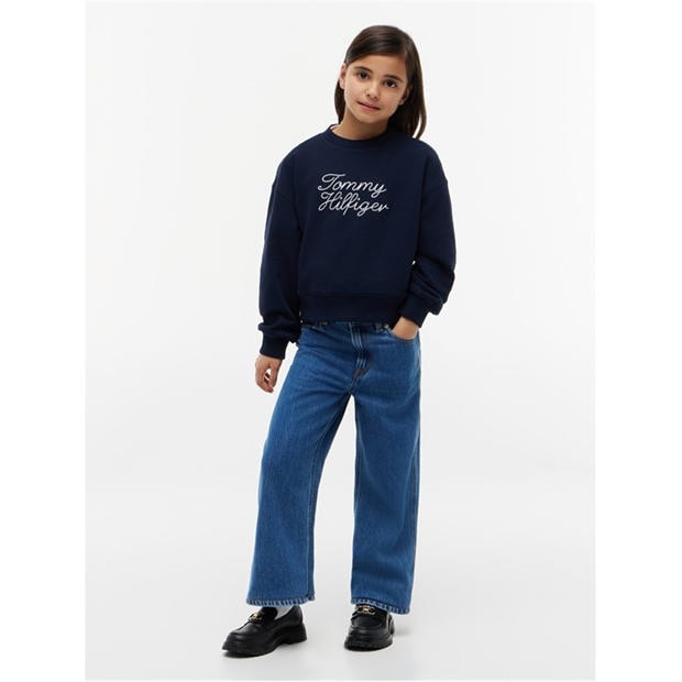 Night Navy C1G - Tommy Hilfiger - Kids' Crew Sweatshirt