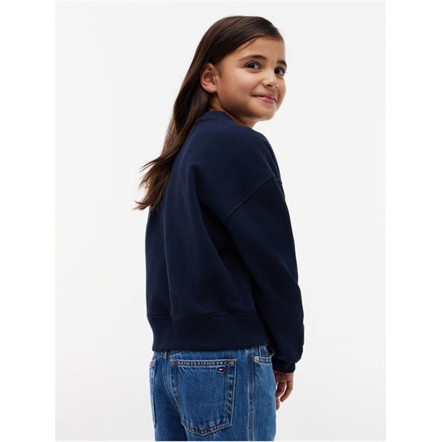 Night Navy C1G - Tommy Hilfiger - Kids' Crew Sweatshirt