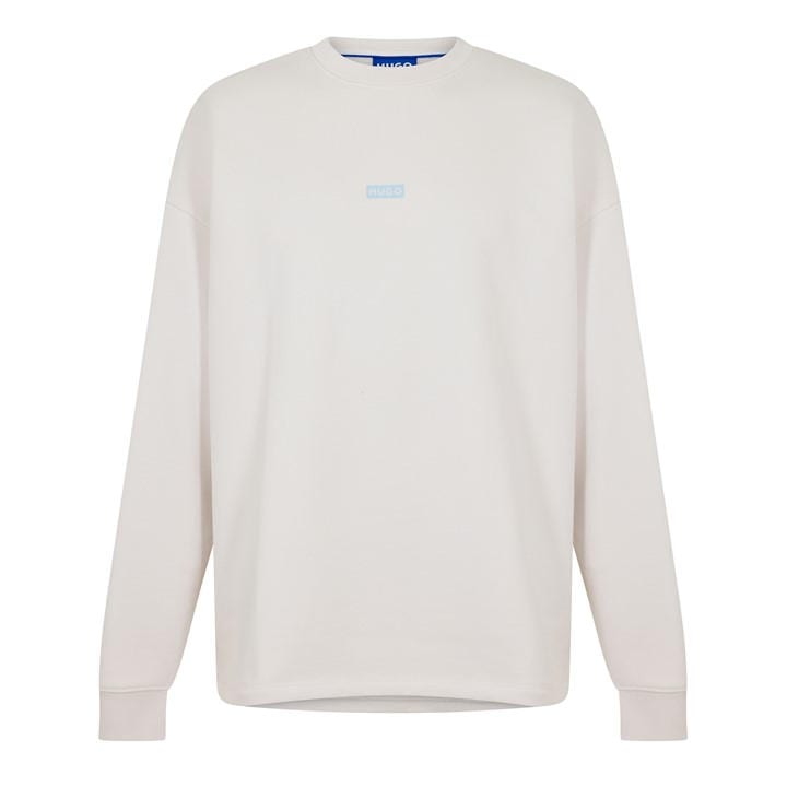 Hugo Men's White Naviu Blue Crew Sweatshirt in Size XL, Sports Direct