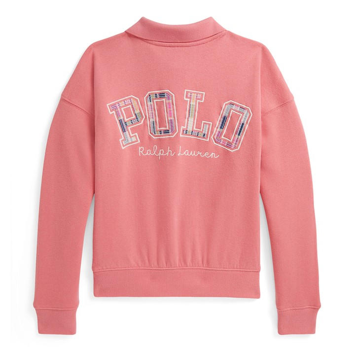 Polo Ralph Lauren Girls Pink Kids' Logo Long Sleeve Relaxed Fit Crew Sweatshirt in Size 5 - 6 Years, Sports Direct