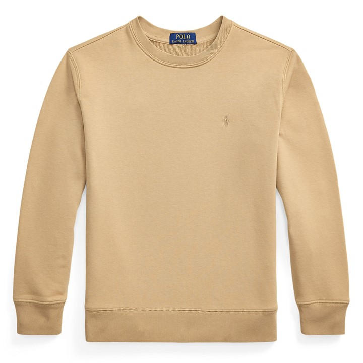 Polo Ralph Lauren Boys Beige Kids' Logo Crew Sweatshirt in Size 3 - 4 Years, Sports Direct