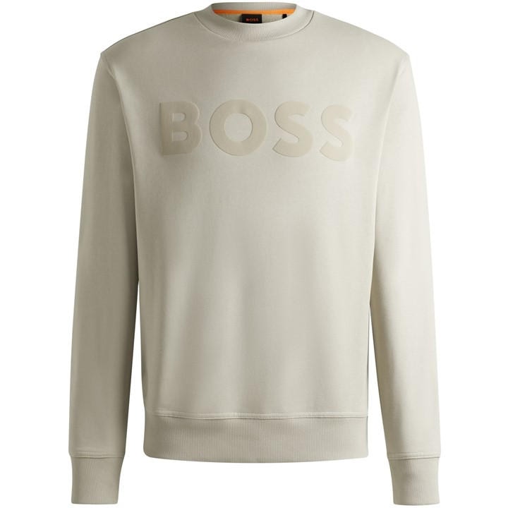 Boss Men's Beige Orange Crew Sweatshirt in Size 2XL, Sports Direct