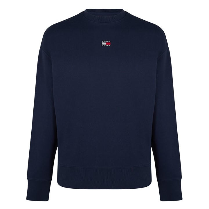 Tommy Jeans Men' Blue Badge Sweatshirt in Size S, Sports Direct