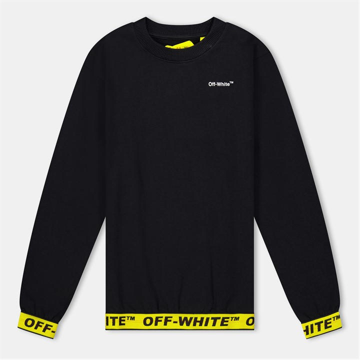Off White Boys  Kids' Relaxed Fit Crew Sweatshirt in Size 8 - 9 Years, Sports Direct