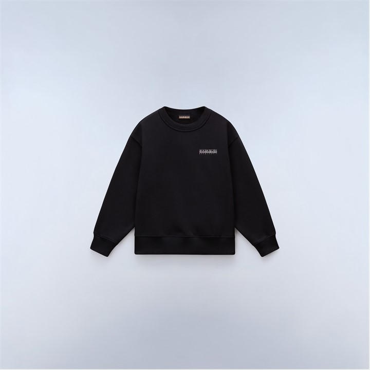 Napapijri Boys Black Back Print Crew Sweatshirt  in Size 11 - 12 Years, Sports Direct