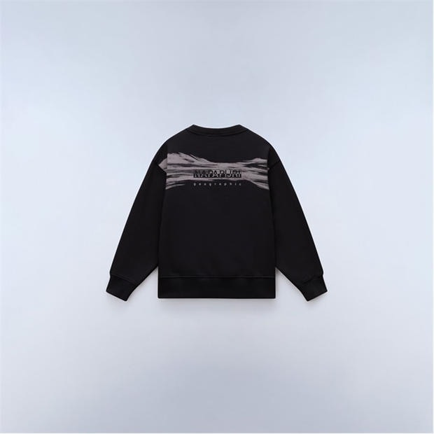 Black Beaut 941 - Napapijri - Back Print Crew Sweatshirt Juniors