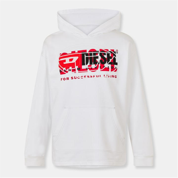 Diesel Men' White Crew Neck Sweatshirt in Size S, Sports Direct