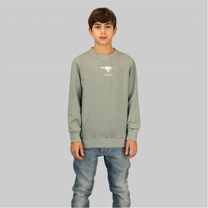 G Star Boys Grey Kids' Logo Cotton Crew Sweatshirt in Size 11 - 12 Years, Sports Direct