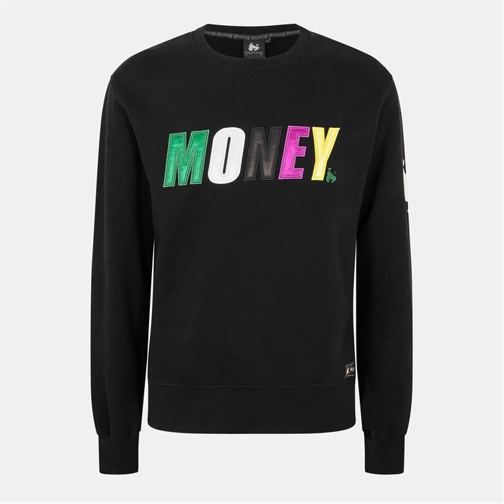 Money Men's Black Satin Crew in Size XS, Sports Direct
