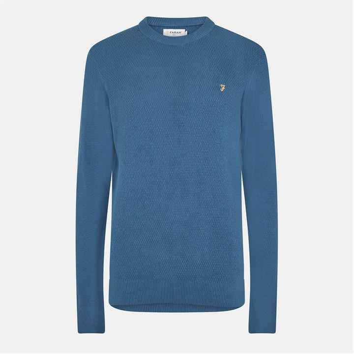 Farah Men' Grey Rainhill Crew Sweatshirt in Size S, Sports Direct