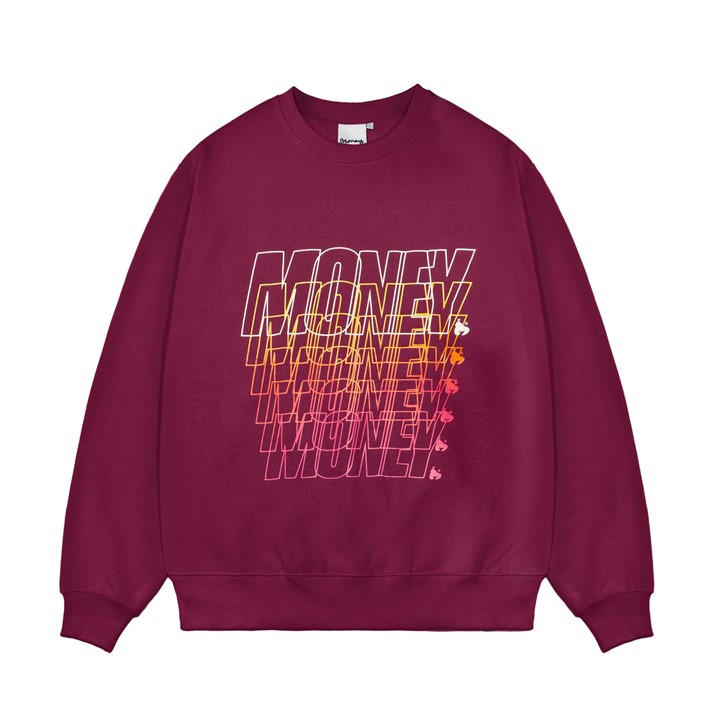 Money Men' Purple Repeater Crew in Size S, Sports Direct