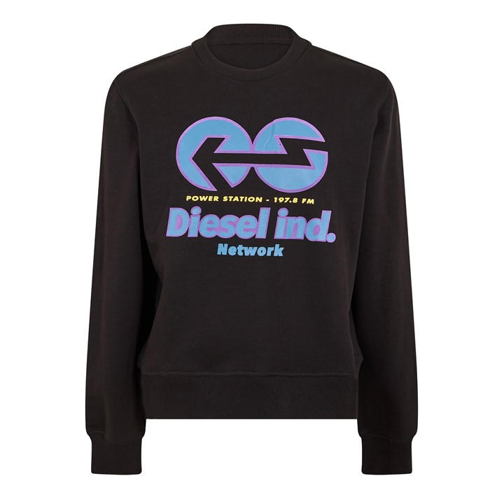 Diesel Men's Black Ginn Felpa Crew Sweatshirt in Size M, Sports Direct