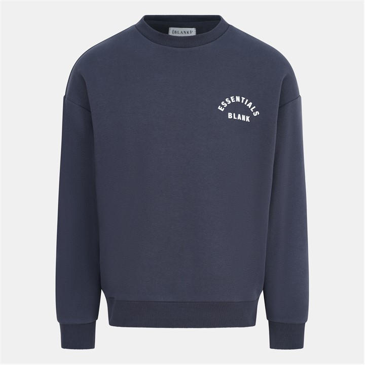 Blank Essentials Men's Grey Arch Crew Sweatshirt in Size 2XL, Sports Direct