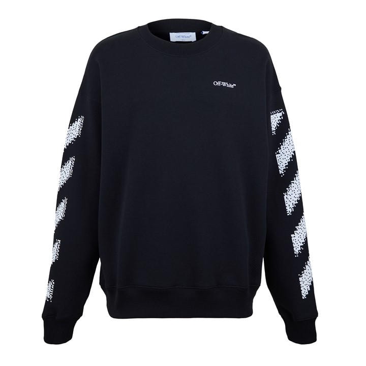 Off White Men's Black Skate Relaxed Fit Crew Sweatshirt in Size XS, Sports Direct