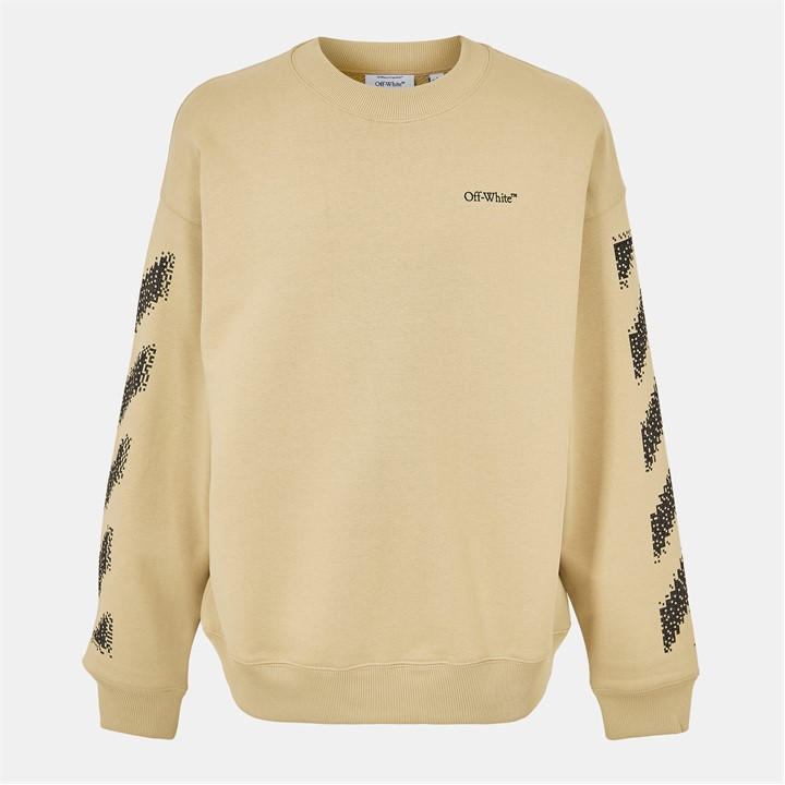 Off White Men's Brown Skate Relaxed Fit Crew Sweatshirt in Size XL, Sports Direct