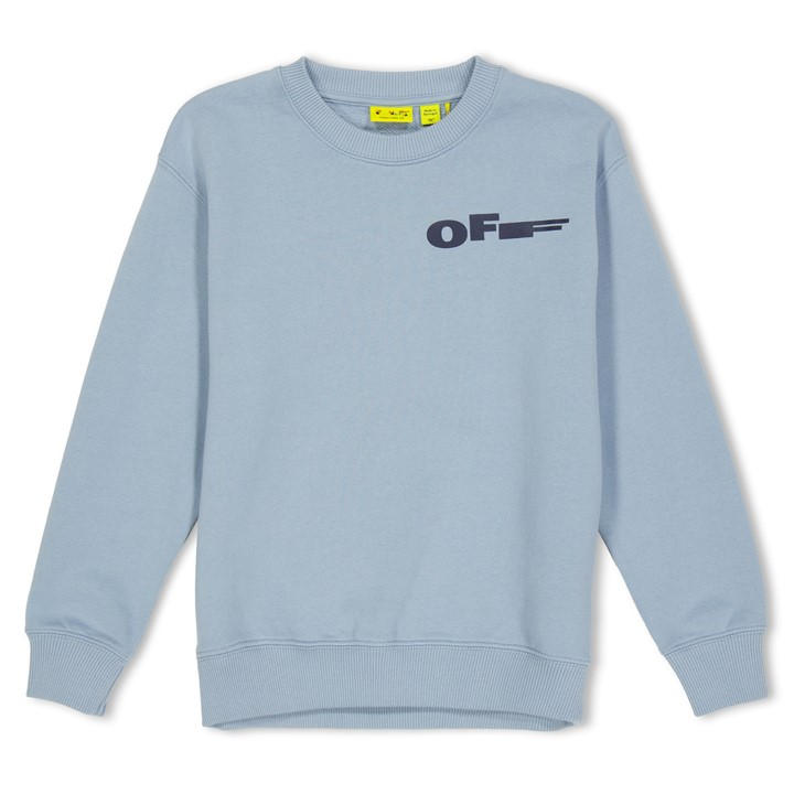 Off White  Kids Blue ' Crew Sweatshirt in Size 14 - 16 Years, Sports Direct