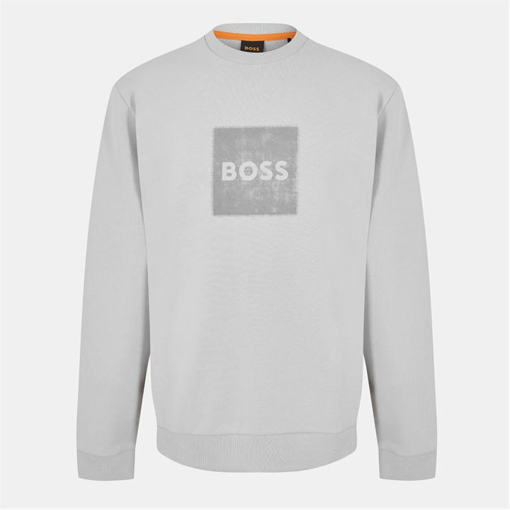 Boss Men's Grey Stitch Crew Crew Sweatshirt in Size XL, Sports Direct