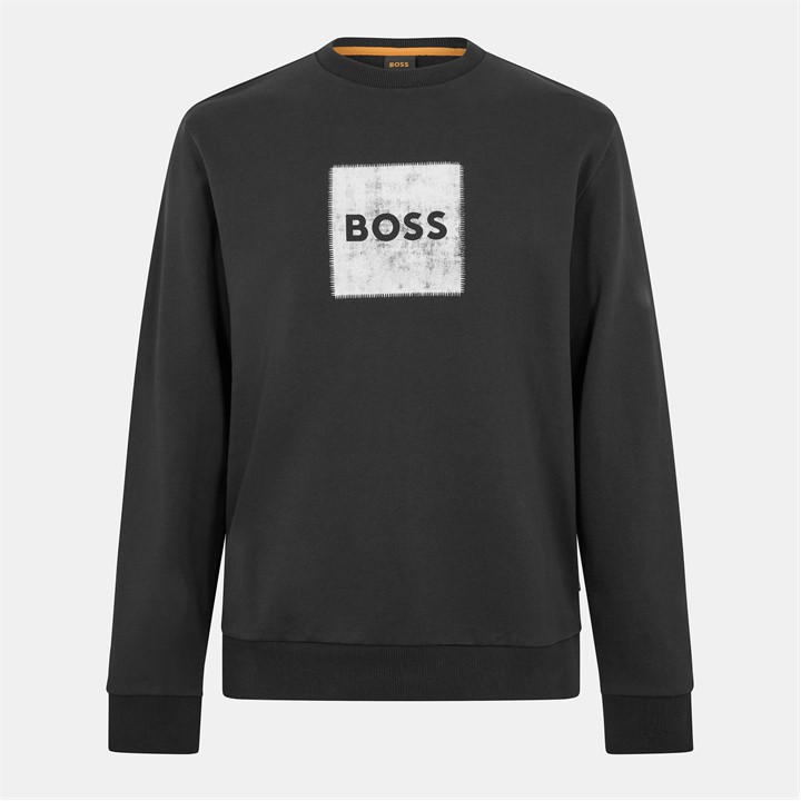 Boss Men's Black Stitch Crew Crew Sweatshirt in Size XL, Sports Direct