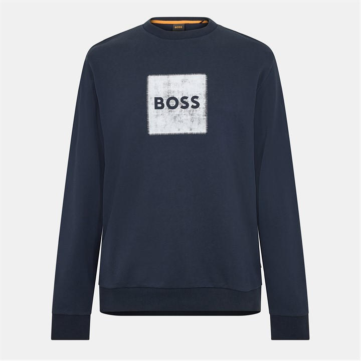 Boss Men's Blue Stitch Crew Crew Sweatshirt in Size XL, Sports Direct