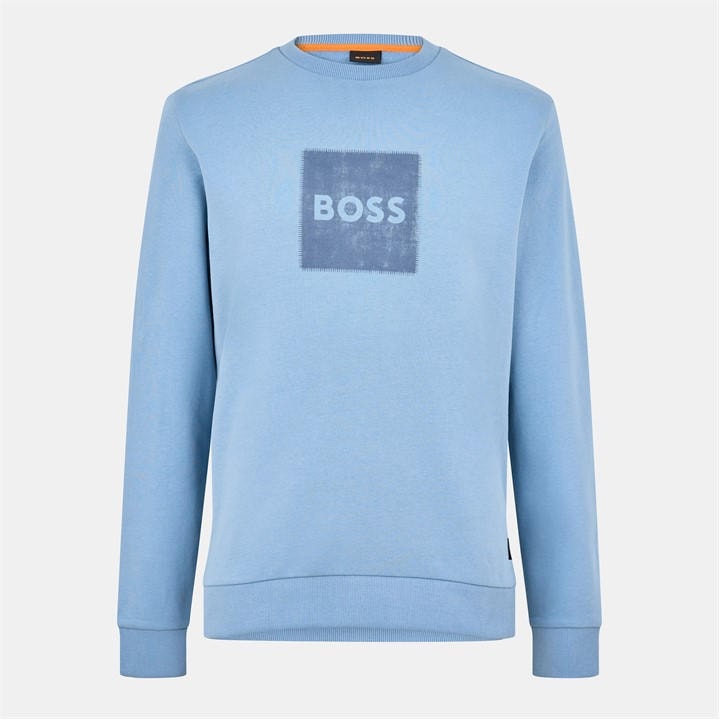 Boss Men's Blue Stitch Crew Crew Sweatshirt in Size XL, Sports Direct