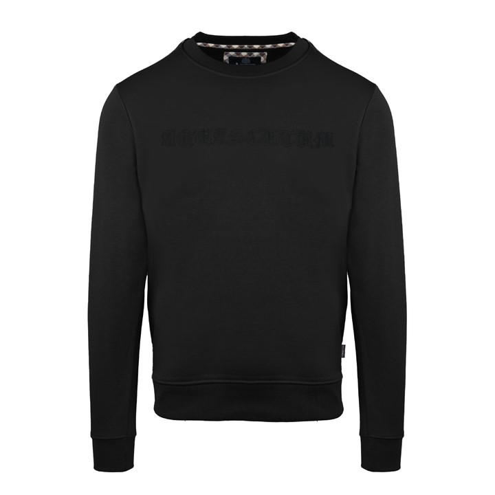 Aquascutum Men's Black Roundnck