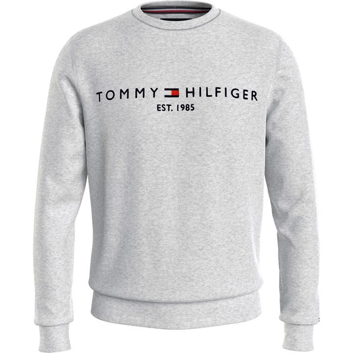 Tommy Hilfiger Men's Grey Logo Crew Sweatshirt in Size 2XL, Sports Direct