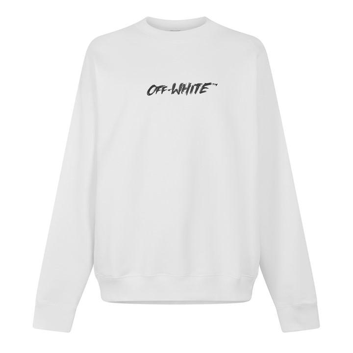 Off White Men's White Off Crew Sweatshirt in Size XS, Sports Direct