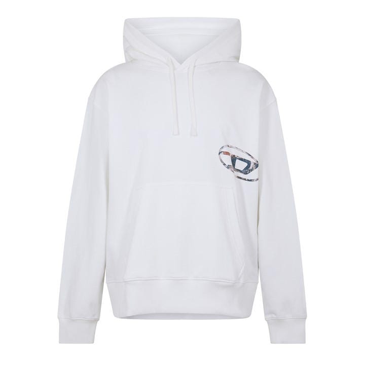 Diesel Men's White Macs Flpa Crew Sweatshirt in Size M, Sports Direct