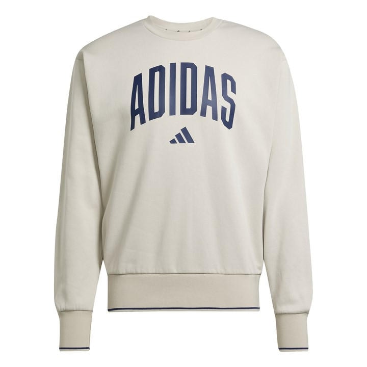Adidas Men' Grey Collegiate Sweatshirt in Size S, Sports Direct