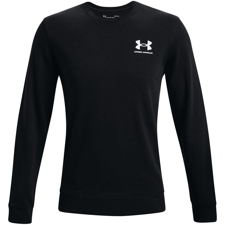 Under Armour Men' Black Rival Terry Crew Sweater in Size S, Sports Direct