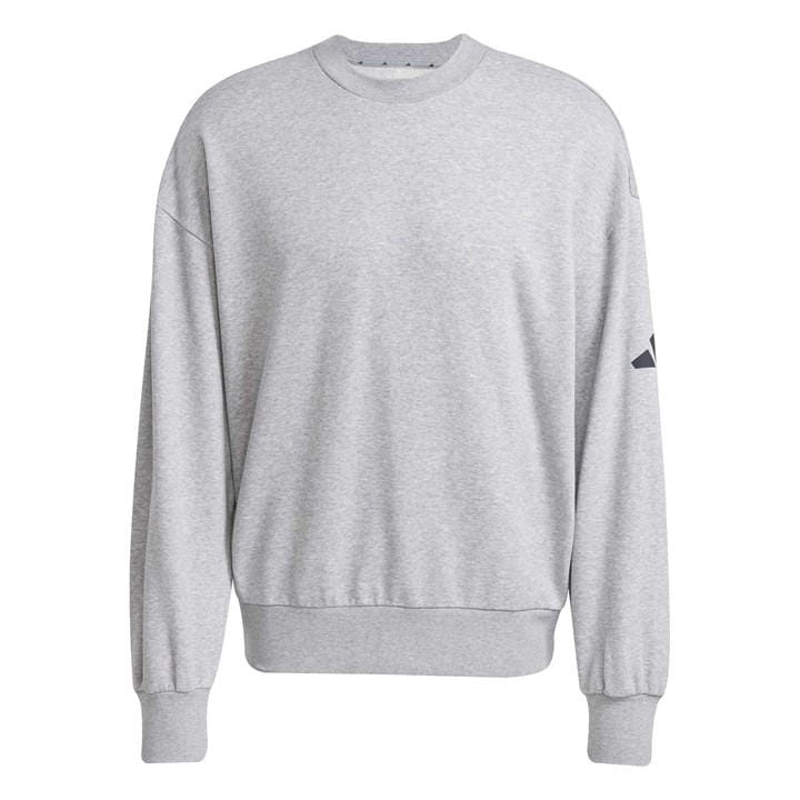 Adidas Men's Grey Crew-Neck Sweatshirt in Size XS, Sports Direct