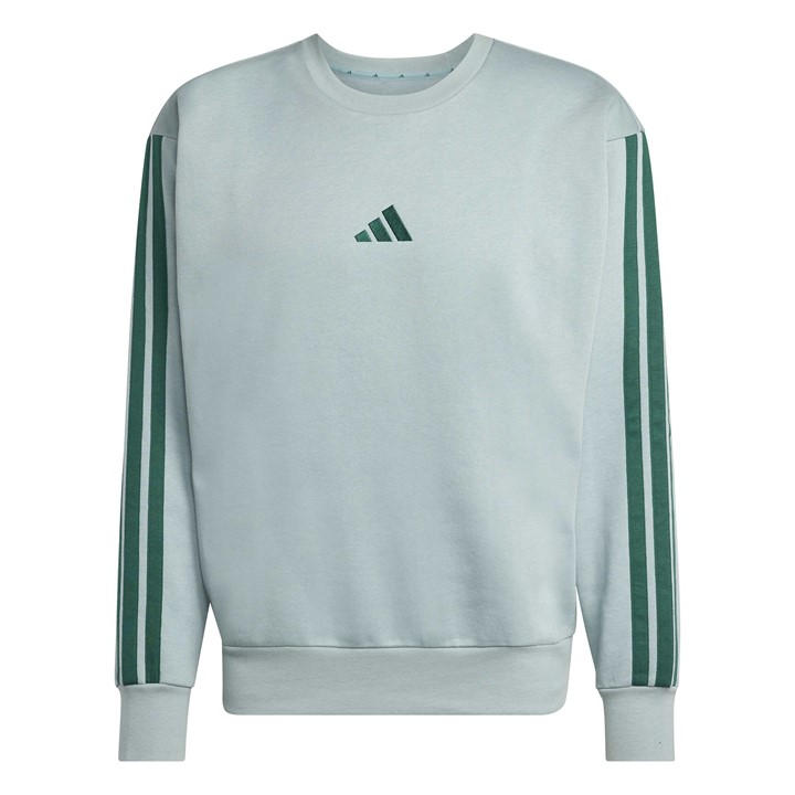Adidas Men' Green Crew-Neck Sweatshirt in Size S, Sports Direct