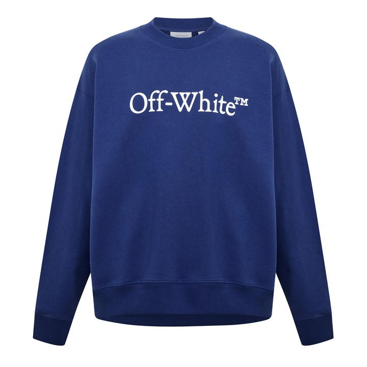 Off White Men's Blue Skate Relaxed Fit Crew Sweatshirt in Size M, Sports Direct