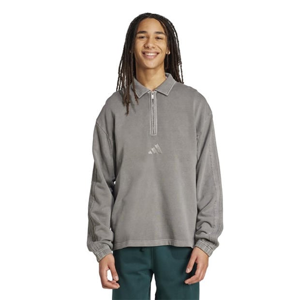 Black - adidas - All SZN Washed Half-Zip Mens