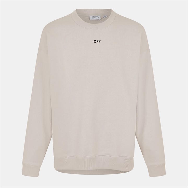 Off White Men's Grey Skate Relaxed Fit Crew Sweatshirt in Size 2XL, Sports Direct