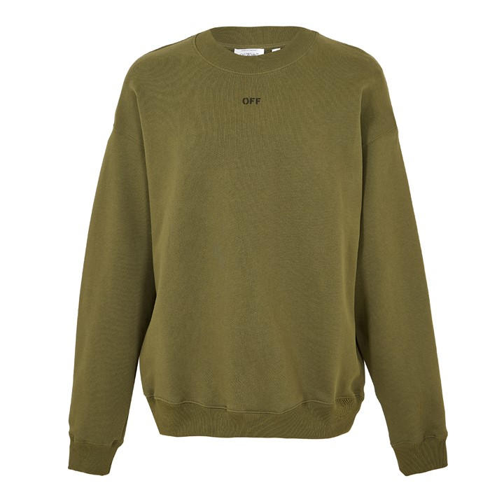 Off White Men's Green Skate Relaxed Fit Crew Sweatshirt in Size XS, Sports Direct