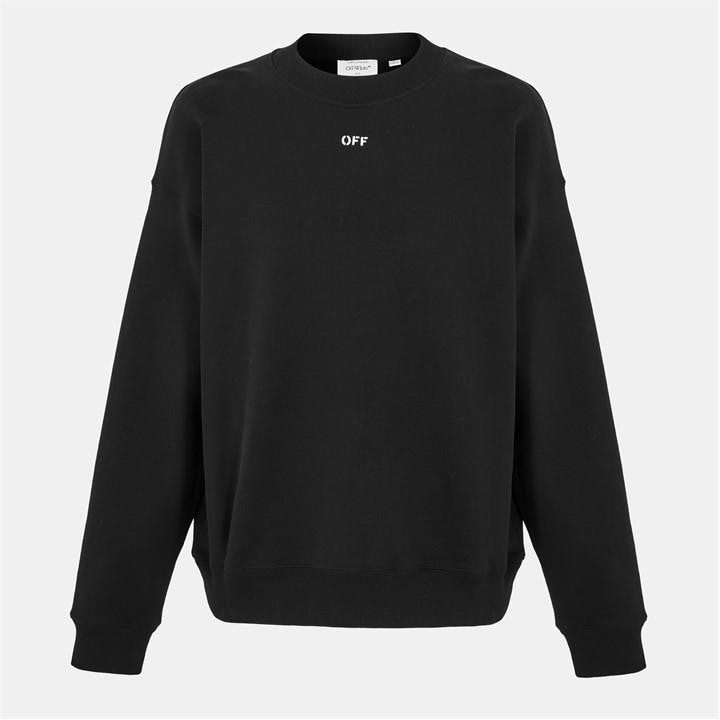 Off White Men's Black Skate Contemporary Fit Crew Sweatshirt in Size L, Sports Direct