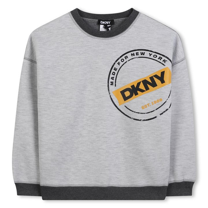 Dkny Boys Grey Kids' Reverse Crew Sweatshirt in Size 11 - 12 Years, Sports Direct