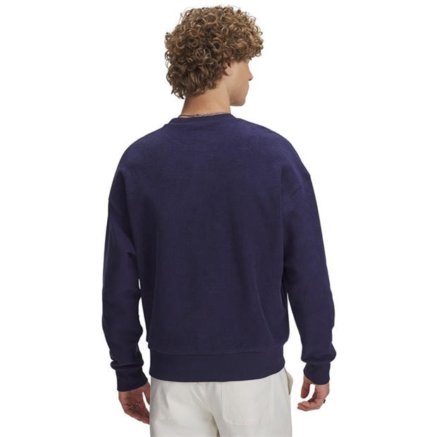 Blue - Under Armour - Men's Icon Reversible Terry Crew-Neck Sweatshirt