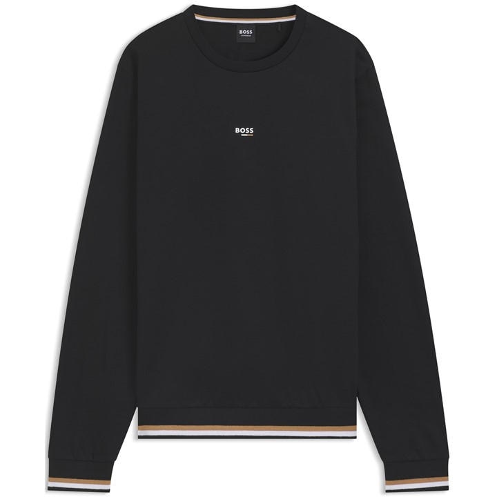 Boss Men's Black Iconic Sweatshirt 10269546 03 in Size M, Sports Direct